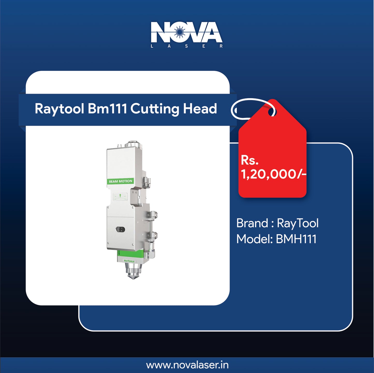 BM111 - Raytools Laser Cutting Head - Nova Laser