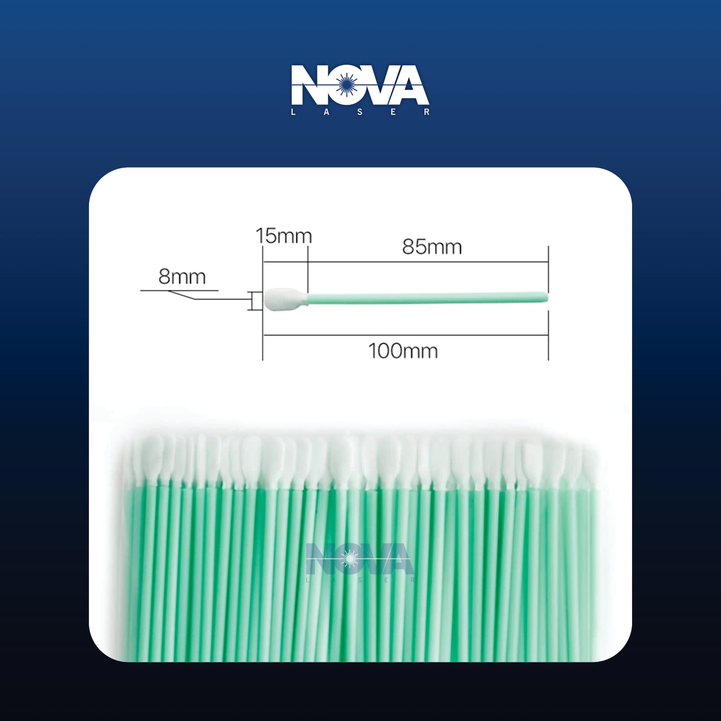 Cotton Swab - Medium | L : 100mm - Nova Laser