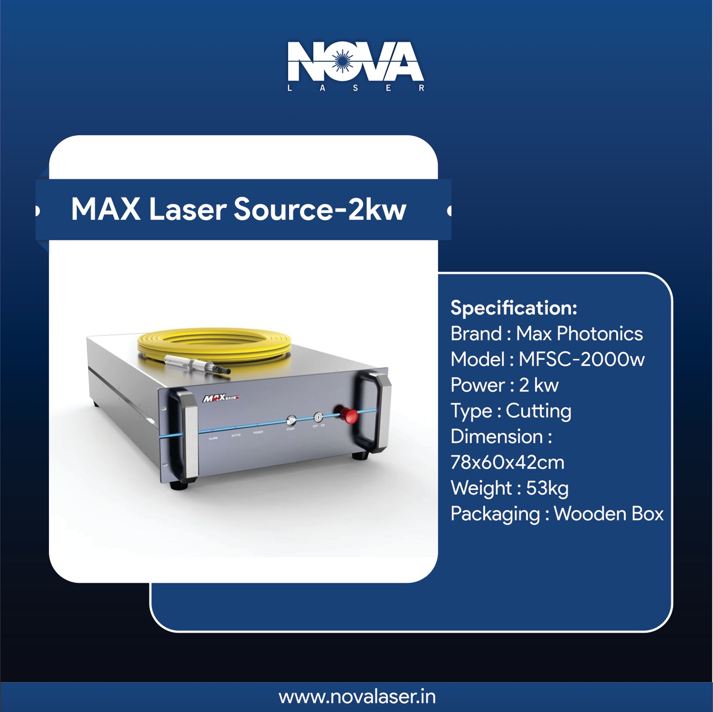 Max Laser Source I 2kw - Nova Laser