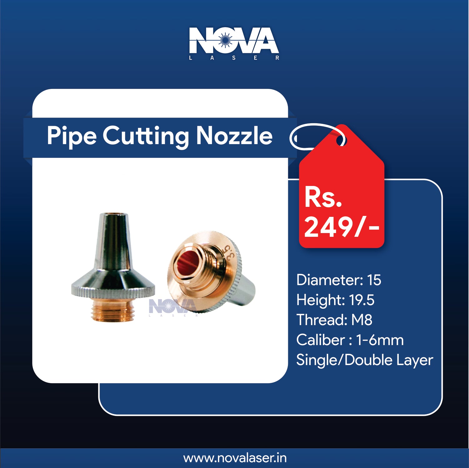 Tube Cutting Nozzle I Dia - 15 - Nova Laser