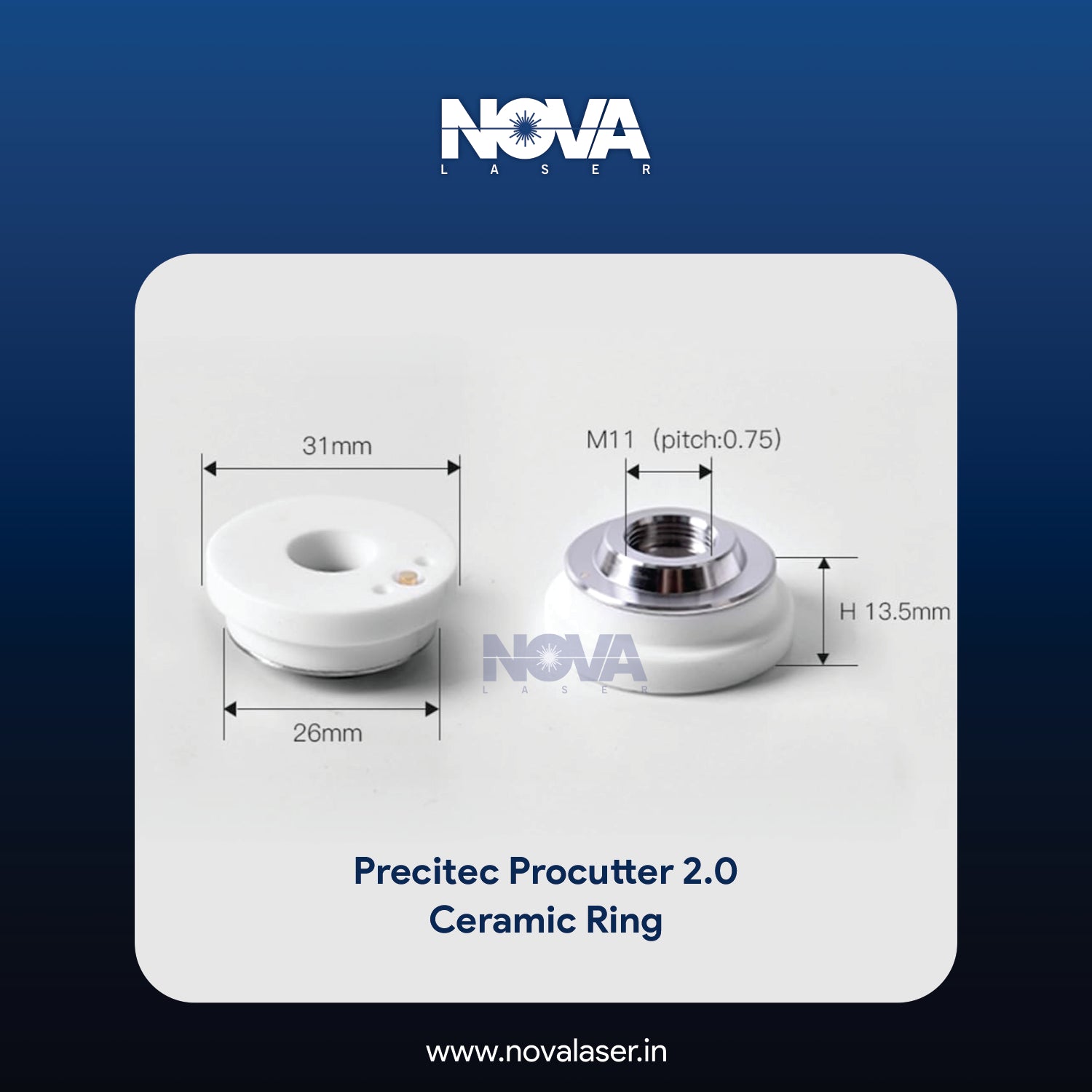 Precitec Procutter Ceramic Ring | Dia : 31 - Nova Laser