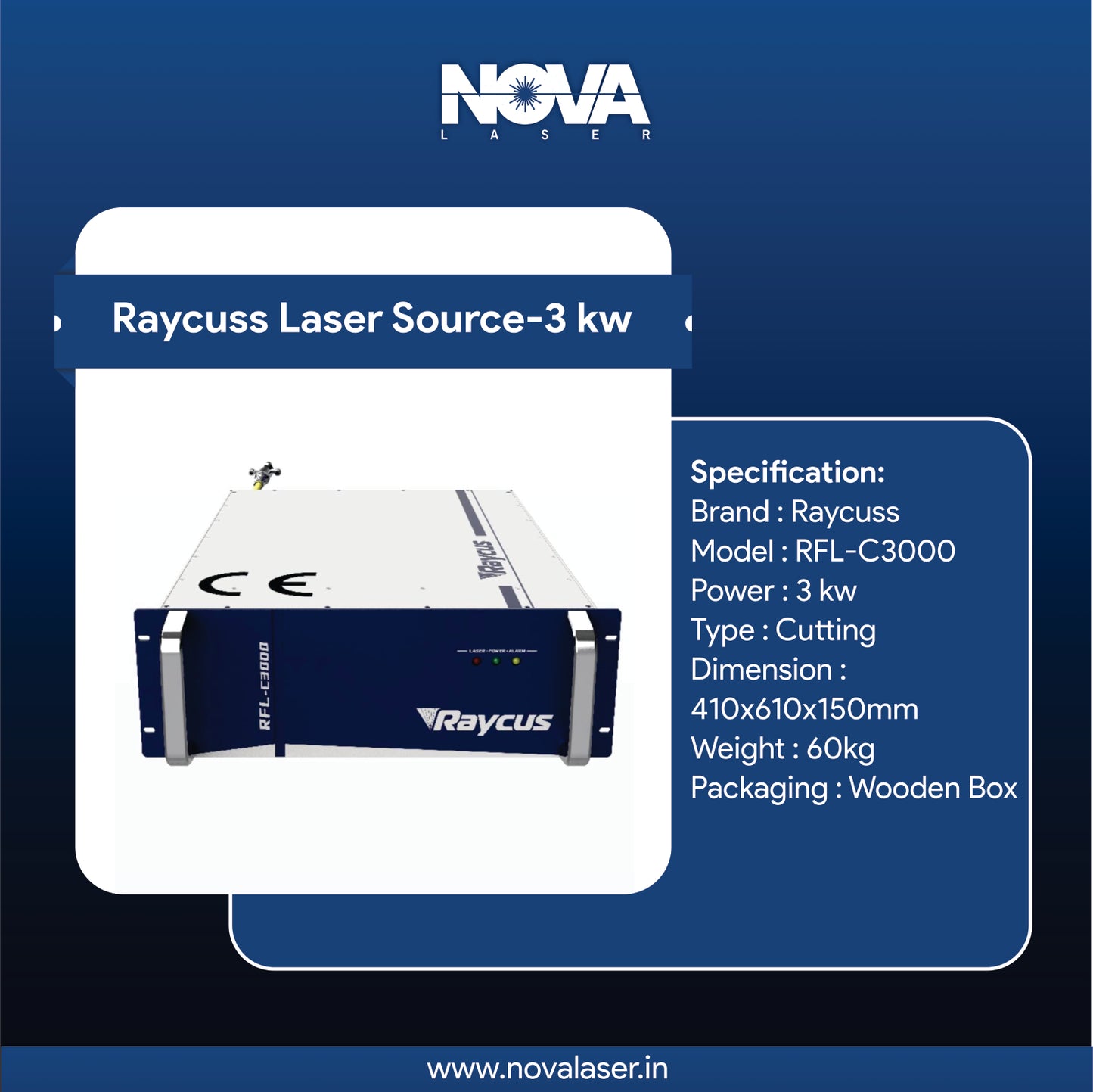 Raycus Laser Source I 3kw - Nova Laser