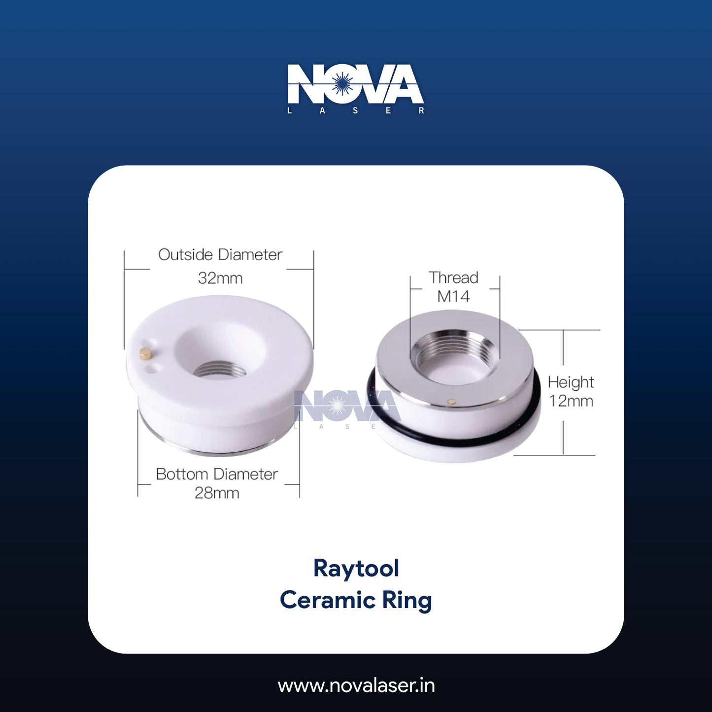 Raytool Ceramic Ring | Dia:32 - Nova Laser