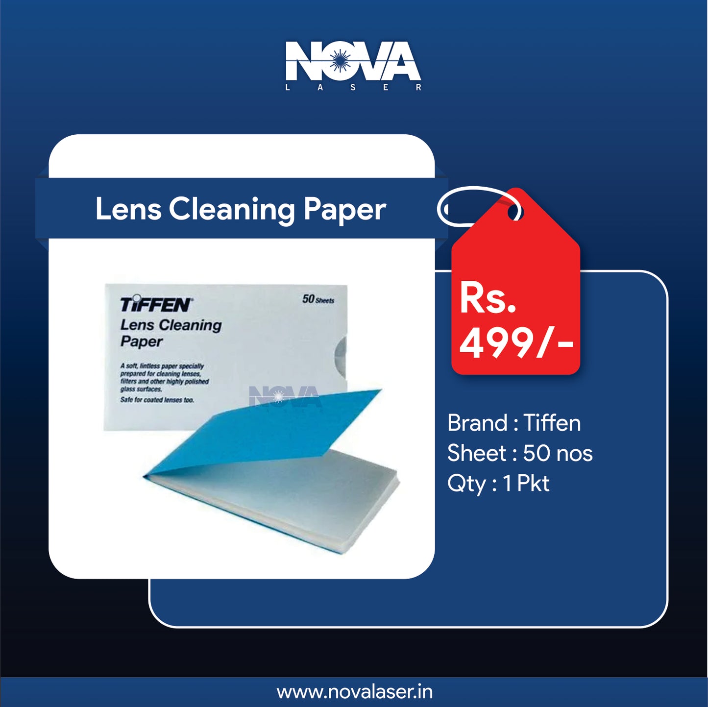 Lens Cleaning Paper - TIFFEN - Nova Laser