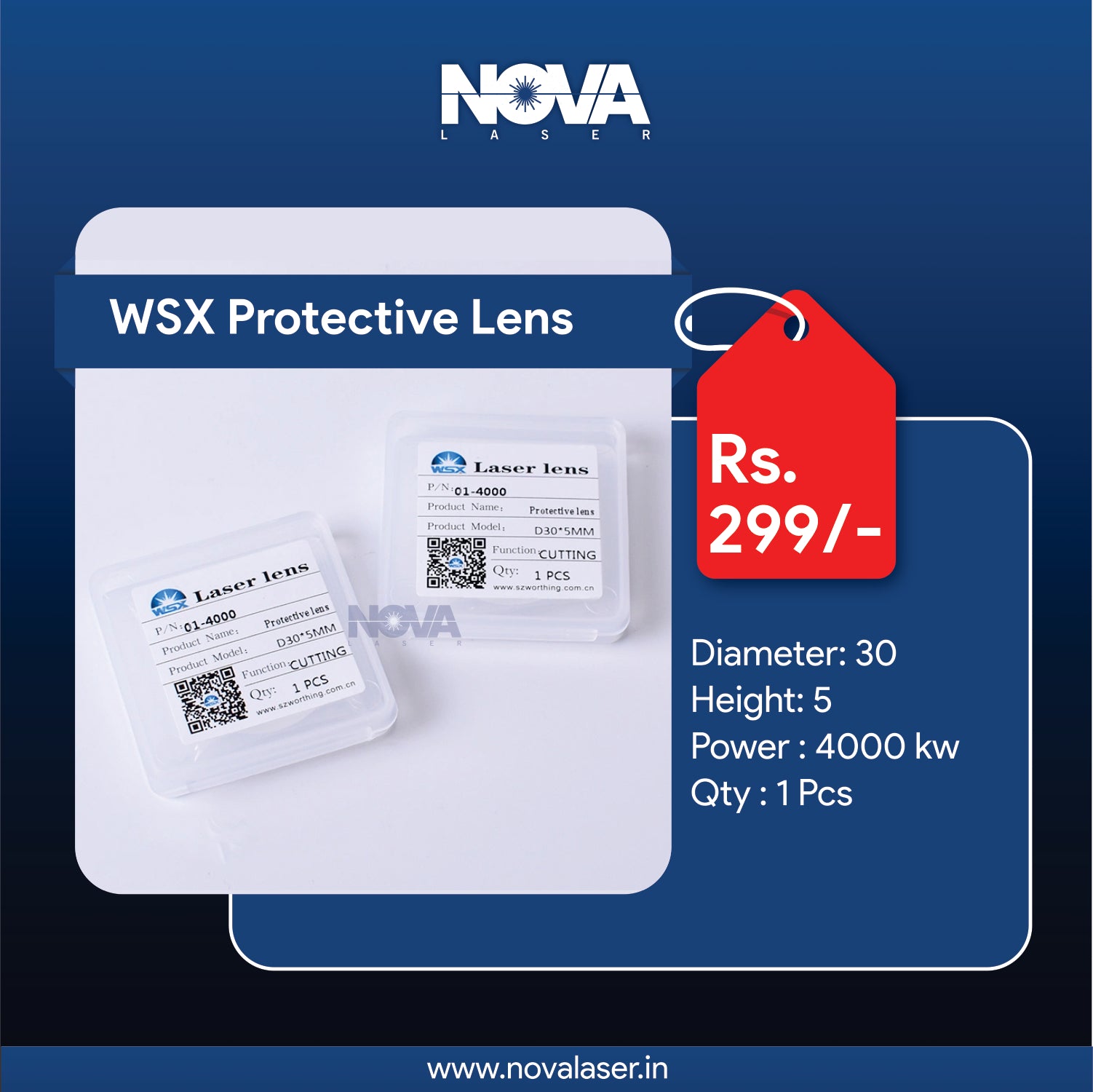 WSX Protective Lens 30x5 - Nova Laser